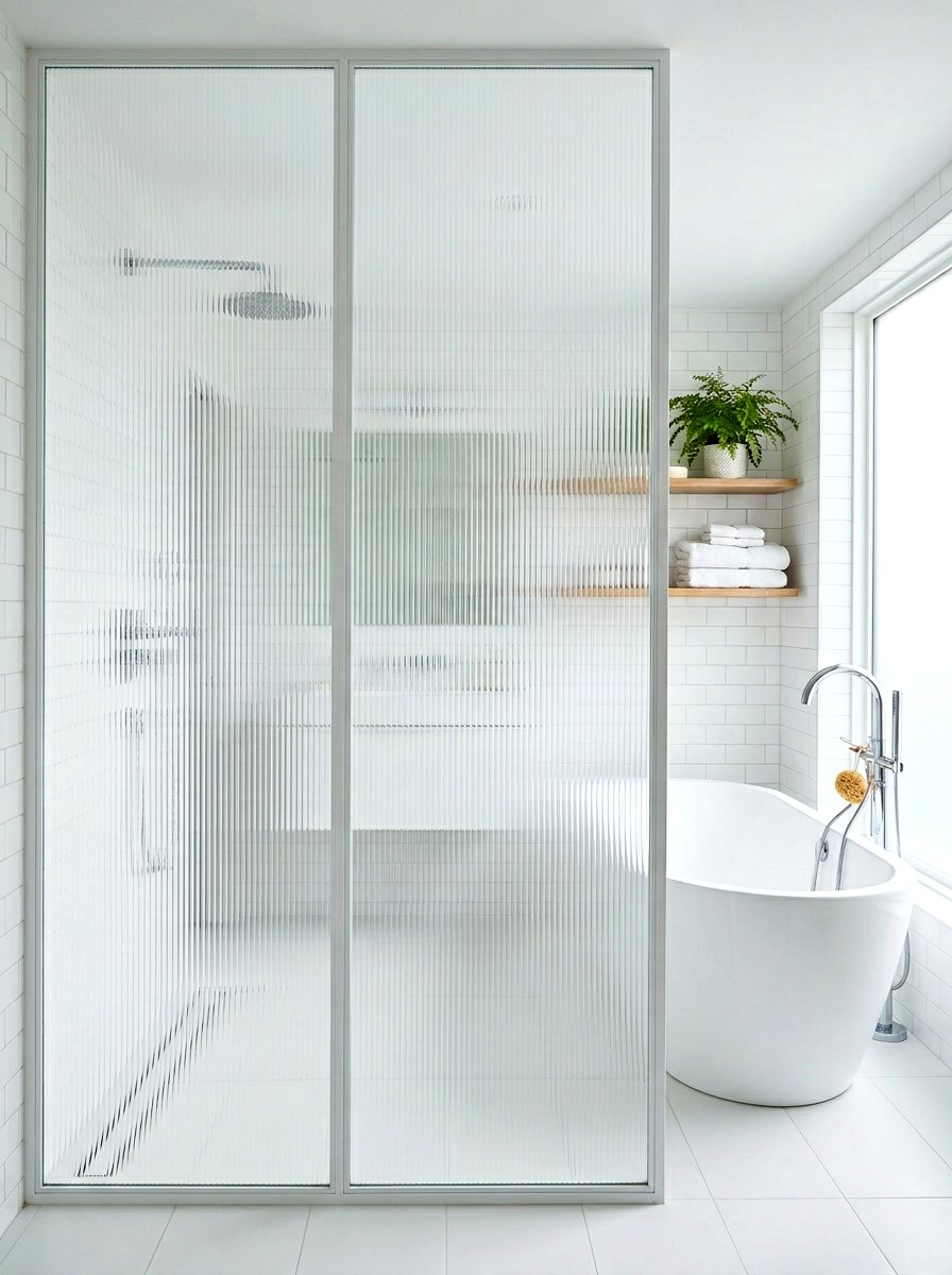 White Bathroom Glass Partition - 30 white bathroom ideas