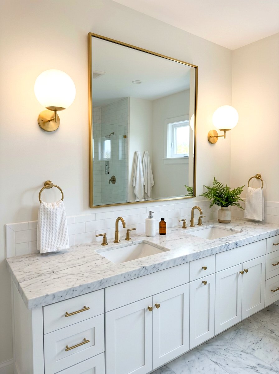 White Bathroom Sconce Lighting - 30 white bathroom ideas