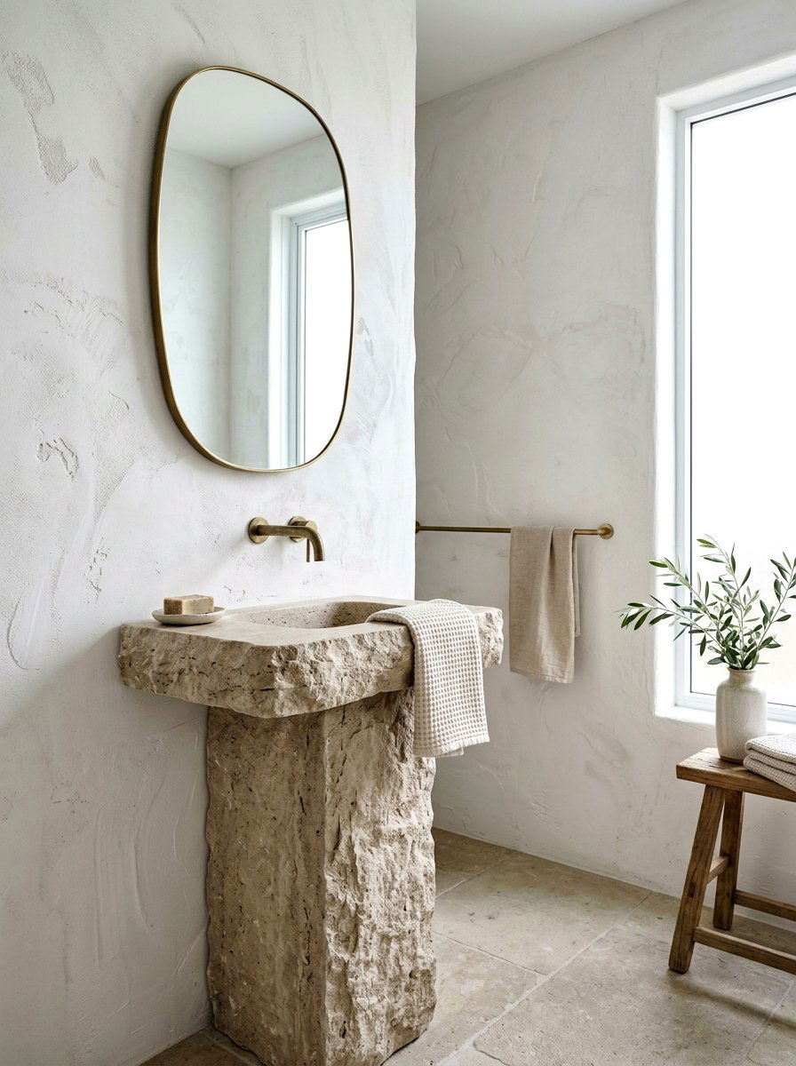 White Bathroom Textured Wall - 30 white bathroom ideas