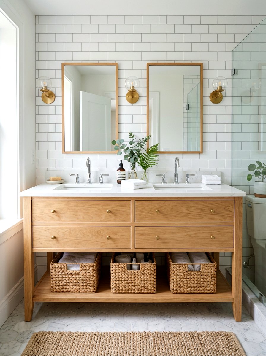 White Bathroom Wood Vanity - 30 white bathroom ideas
