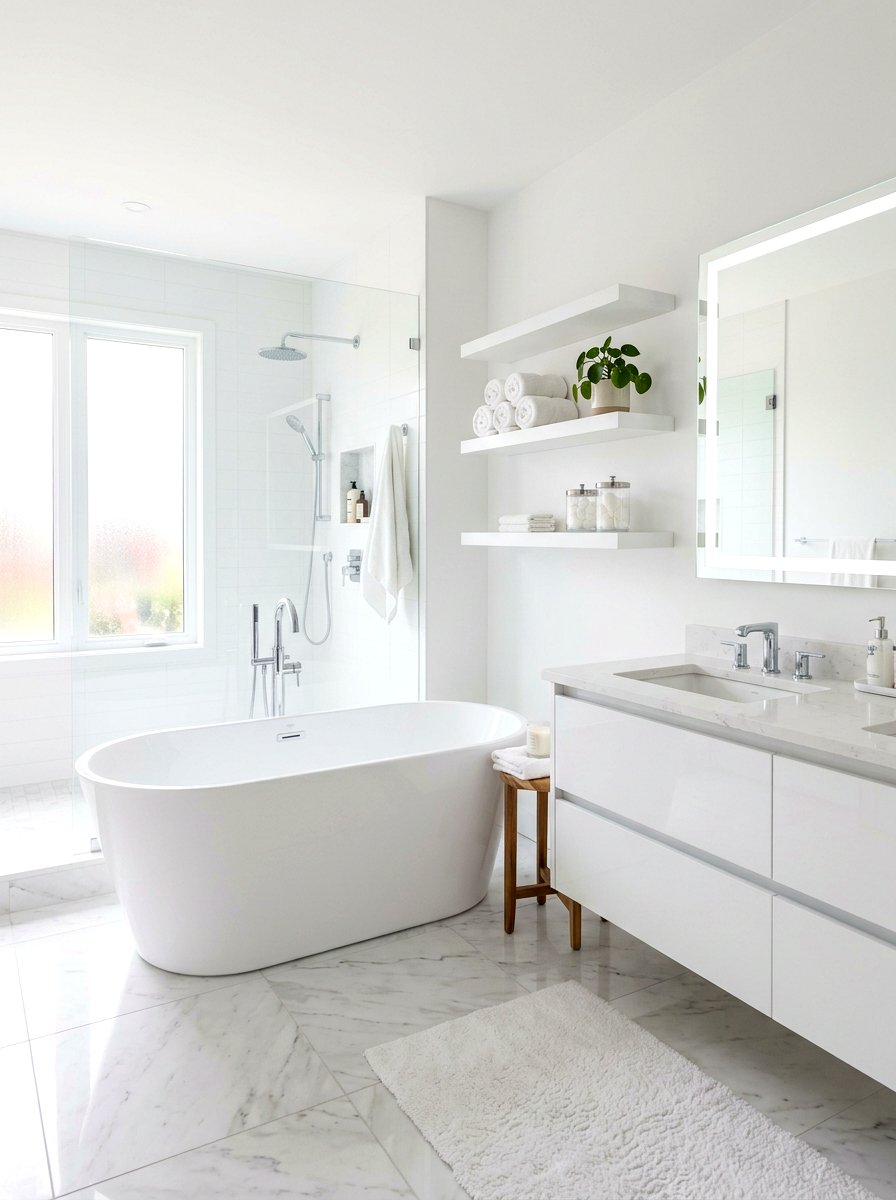 White Bathroom - 30 neutral bathroom ideas