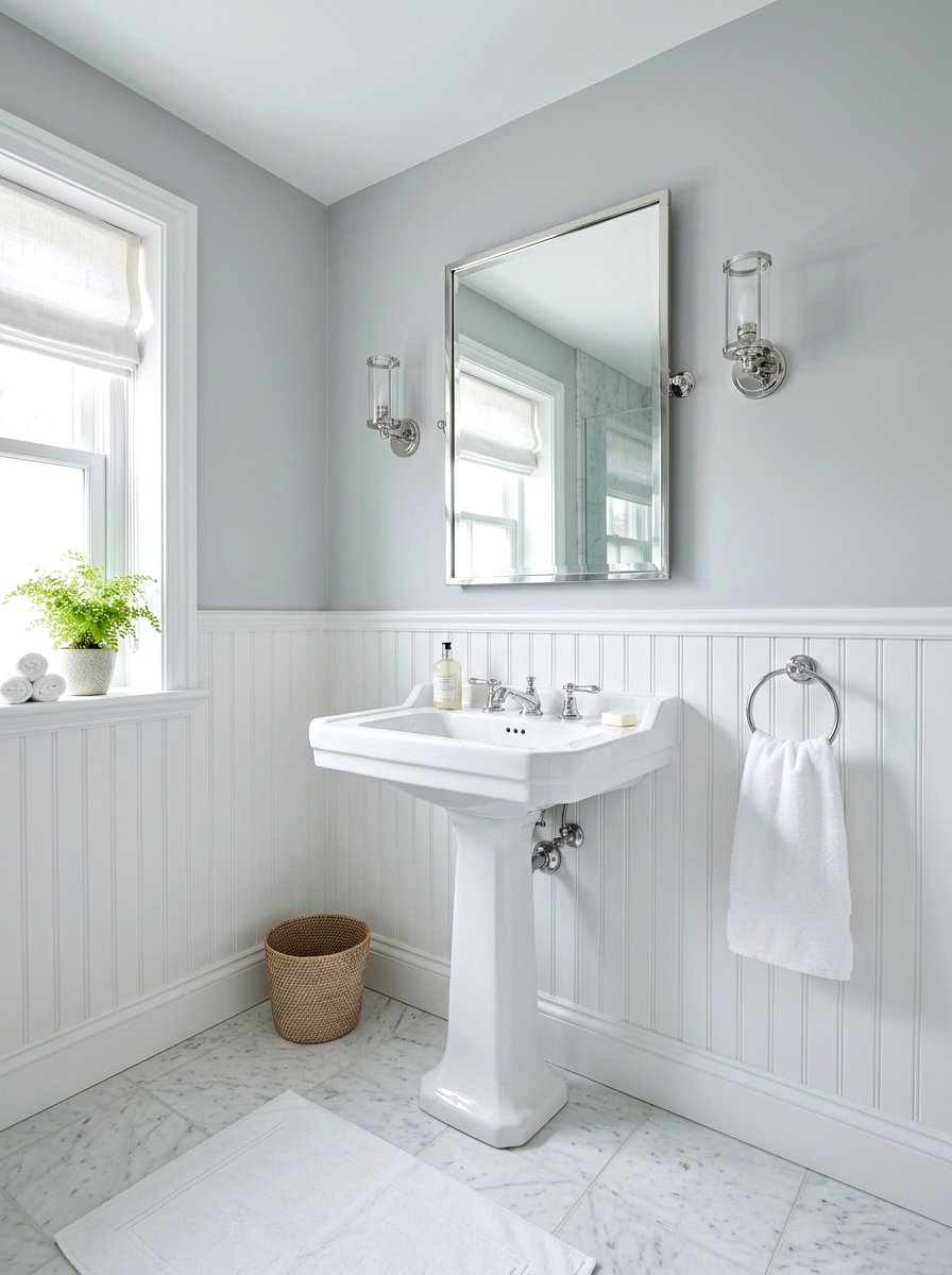 White Beadboard Bathroom Wainscoting - 30 beadboard bathroom ideas