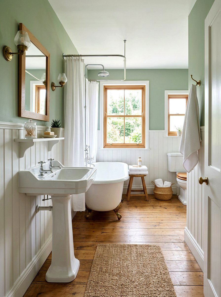 White Beadboard Walls - 30 cottage bathroom ideas