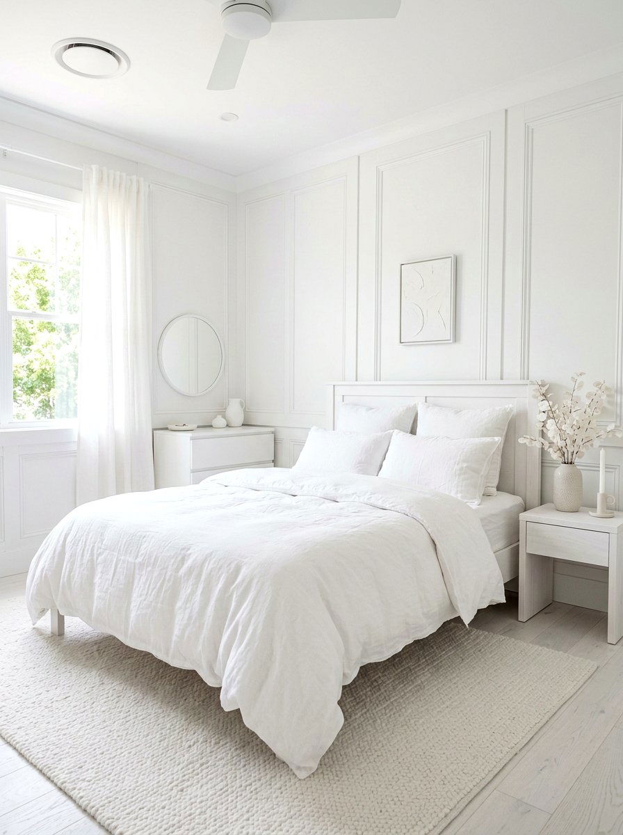 White Bedroom - 30 monochromatic bedroom ideas