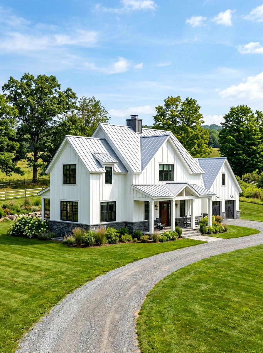 White Board And Batten - 30 white house exterior ideas