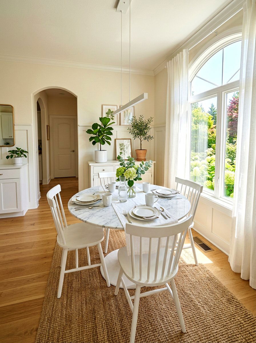 White Breakfast Room - 30 breakfast room decor ideas