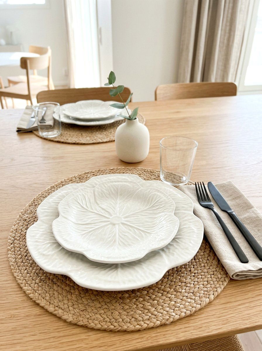 White Cabbage Plate Decor - 30 cabbage plate tablescape ideas