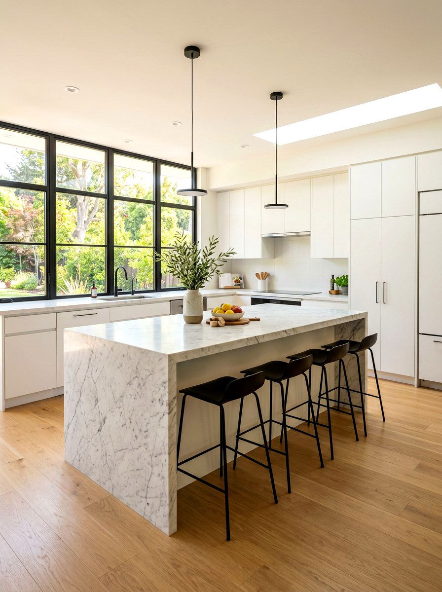 White Carrara Marble Subway Tile - 30 marble backsplash ideas
