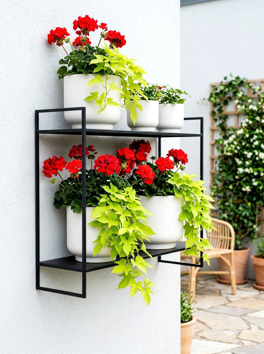 White Ceramic Planter Sets - 30 modern container garden ideas