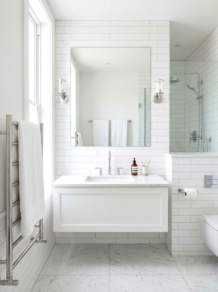 White Chrome Bathroom - 30 chrome bathroom ideas