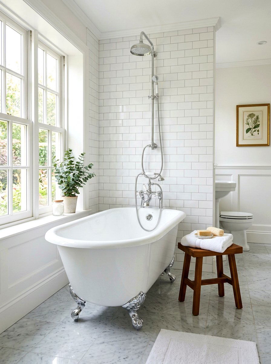 White Clawfoot Tub - 30 clawfoot tub ideas