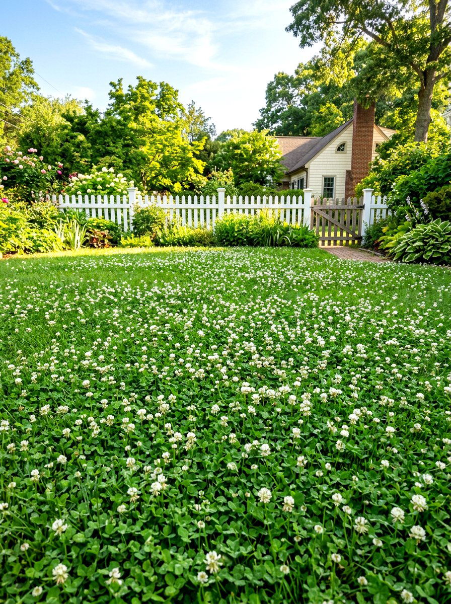 White Clover Lawn - 30 clover lawn ideas