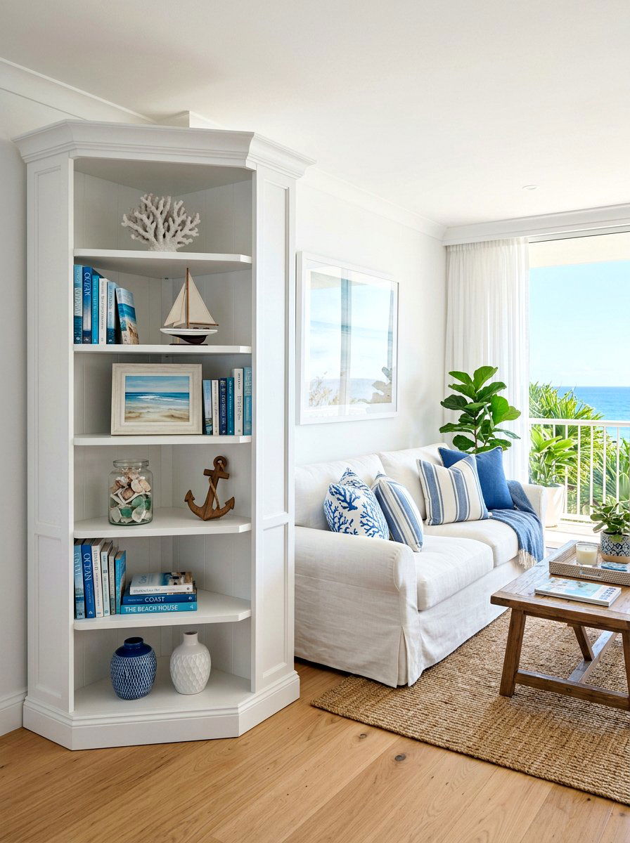 White Corner Bookshelf - 30 corner bookshelf ideas