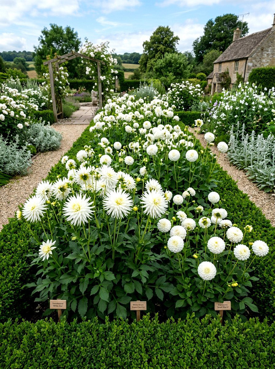 White Dahlia Cutting Patch - 30 dahlia cutting patch ideas