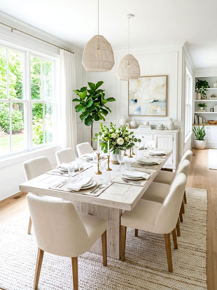 White Dining Room - 30 modern dining room ideas