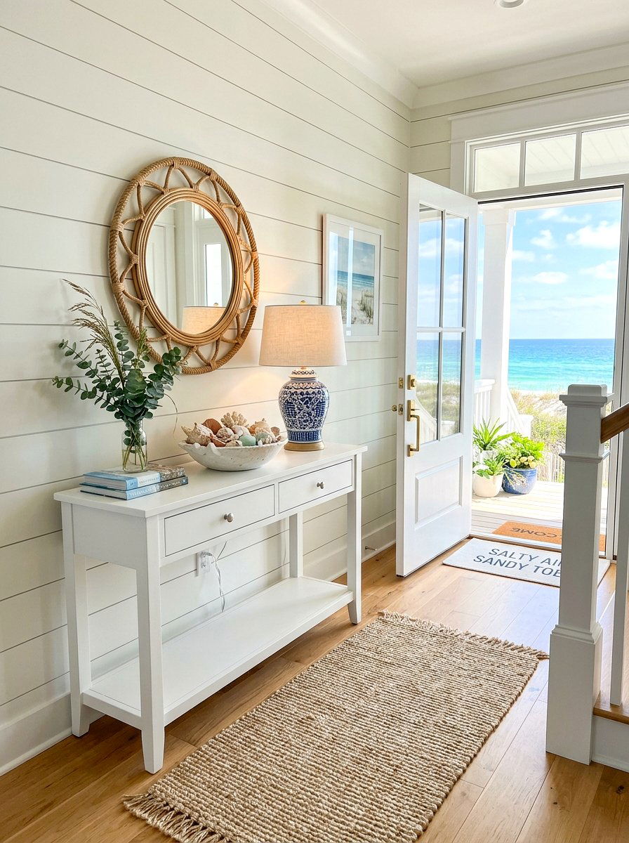 White Entryway Table - 30 narrow console table ideas