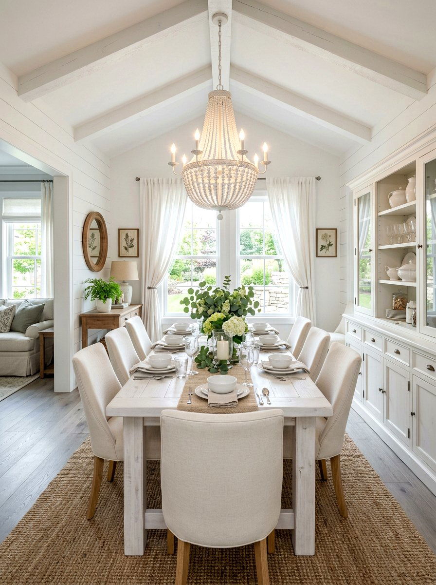 White Farmhouse Dining Room - 30 farmhouse dining room ideas