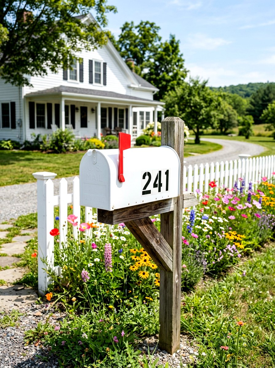 White Farmhouse Mailbox - 30 mailbox curb appeal ideas
