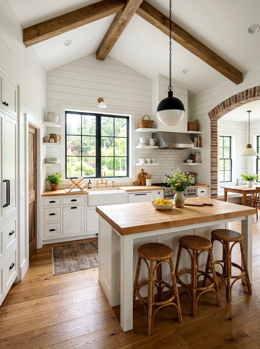 White Farmhouse Rustic Kitchen - 30 modern rustic kitchen ideas