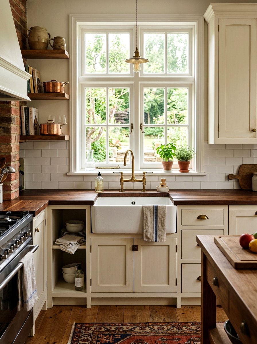 White Farmhouse Sink - 30 kitchen remodel ideas