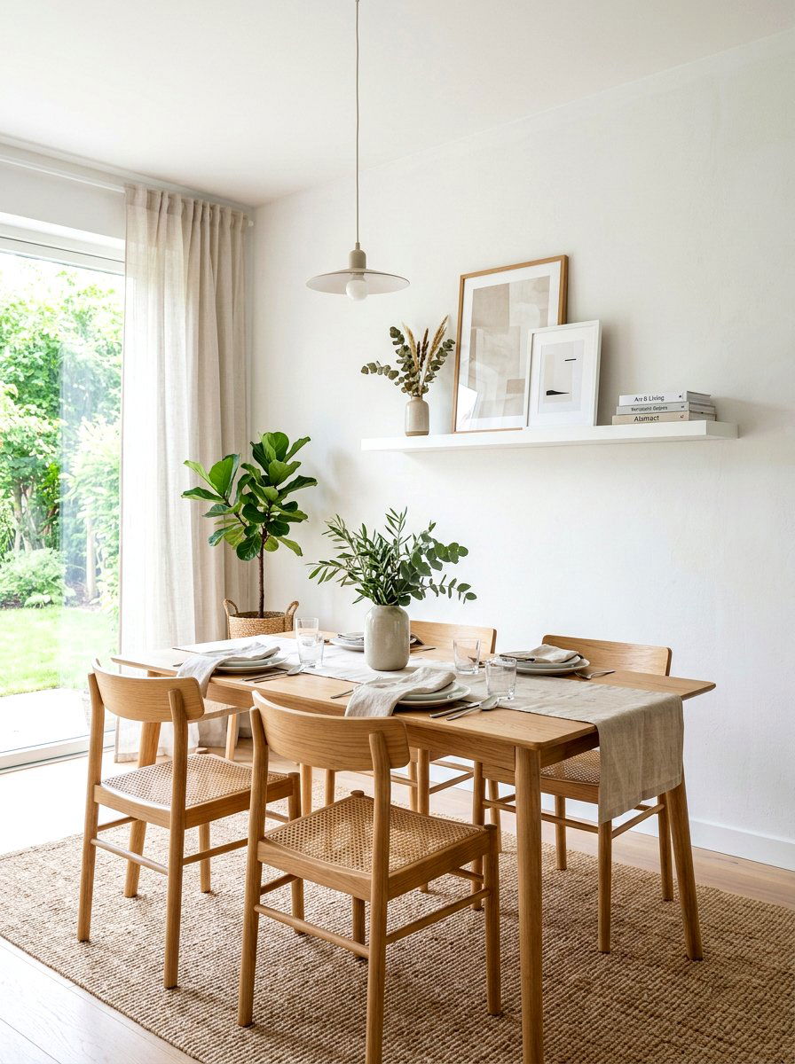 White Floating Shelf For Art - 30 dining room picture ledge ideas
