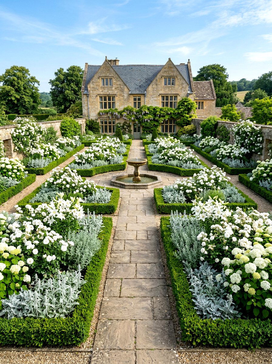 White Flower Garden - 30 cloister garden ideas