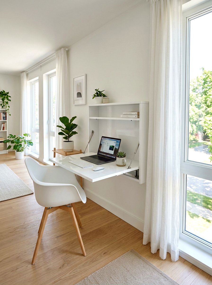 White Fold Down Desk - 30 fold down desk ideas