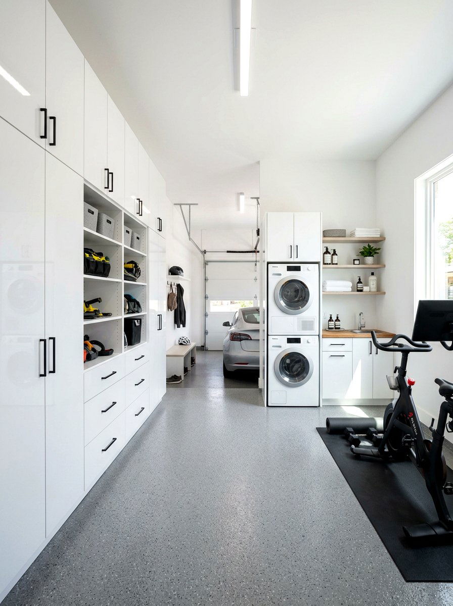 White Garage Cabinet - 30 garage cabinet ideas