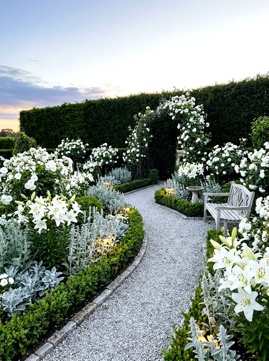White Garden - 30 French country garden ideas