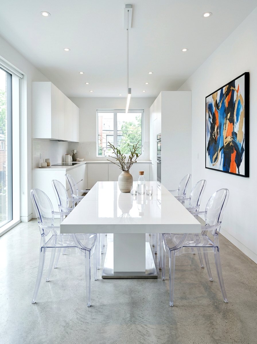 White Gloss Dining Table - 30 extendable dining table ideas