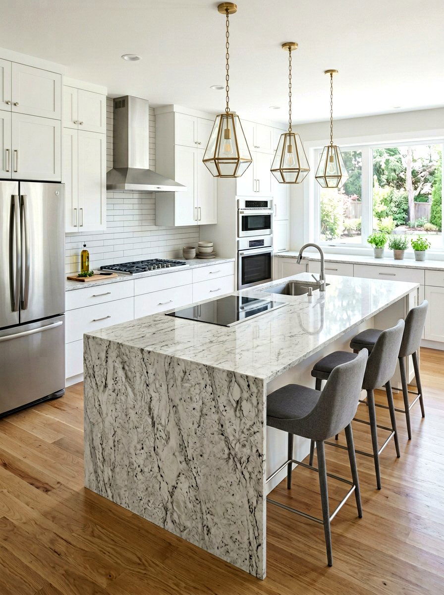 White Granite Kitchen - 30 granite kitchen ideas