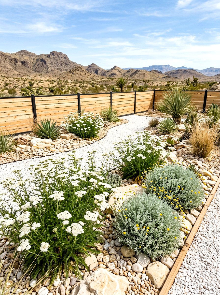 White Gravel Garden - 30 white flower garden ideas