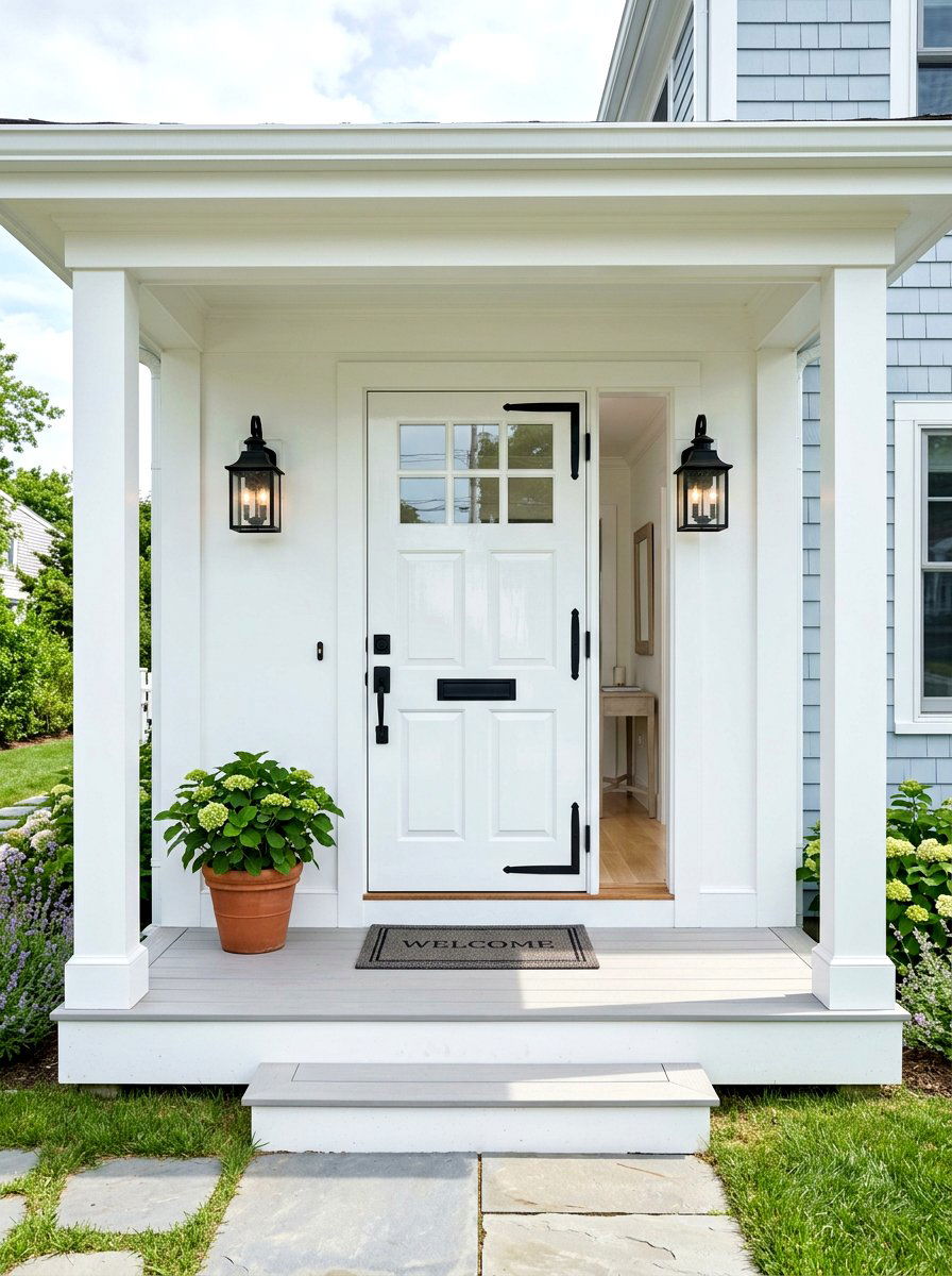 White High Gloss Front Door - 30 lacquered front door ideas