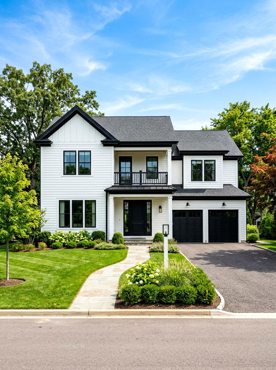 White House Black Trim - 30 white house exterior ideas