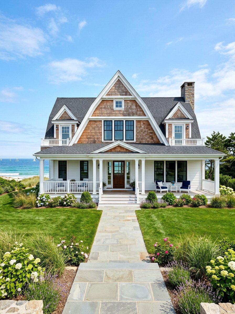 White House Cedar Shingles - 30 white house exterior ideas