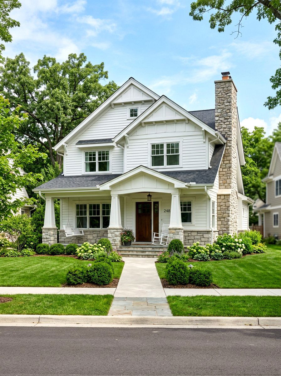 White House Stone Accents - 30 white house exterior ideas