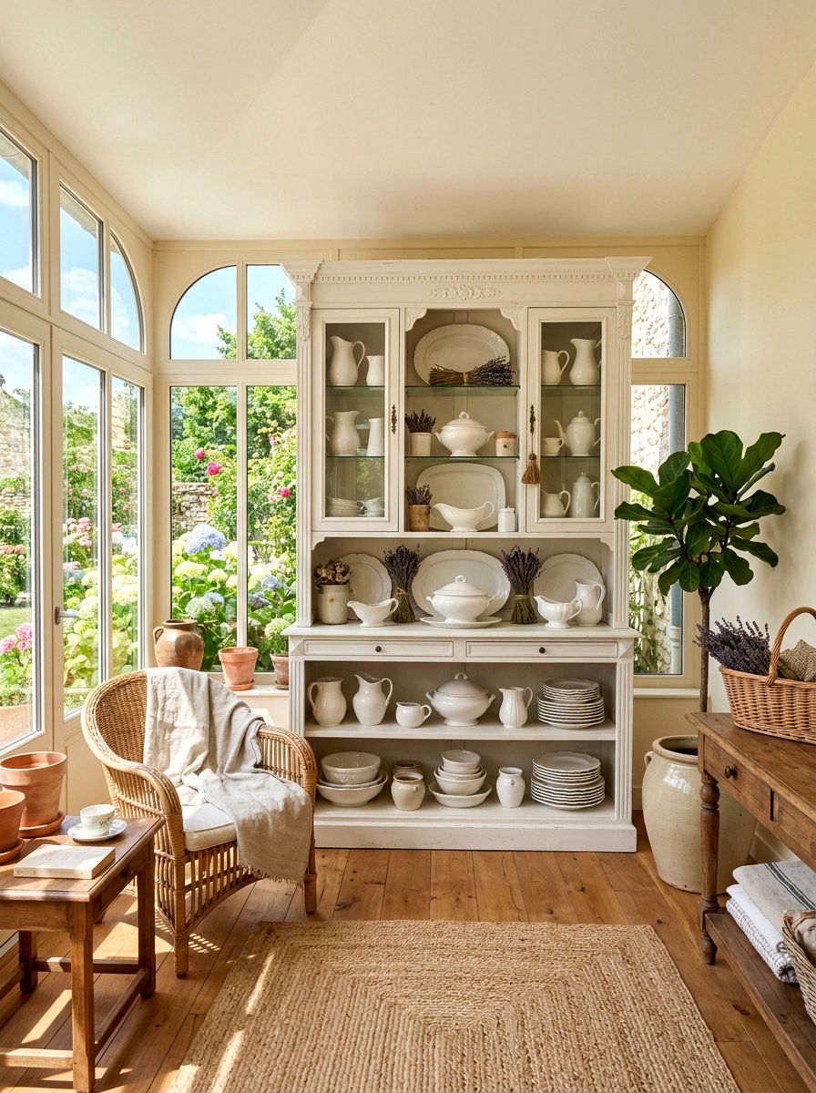 White Ironstone Collection - 30 china hutch styling ideas