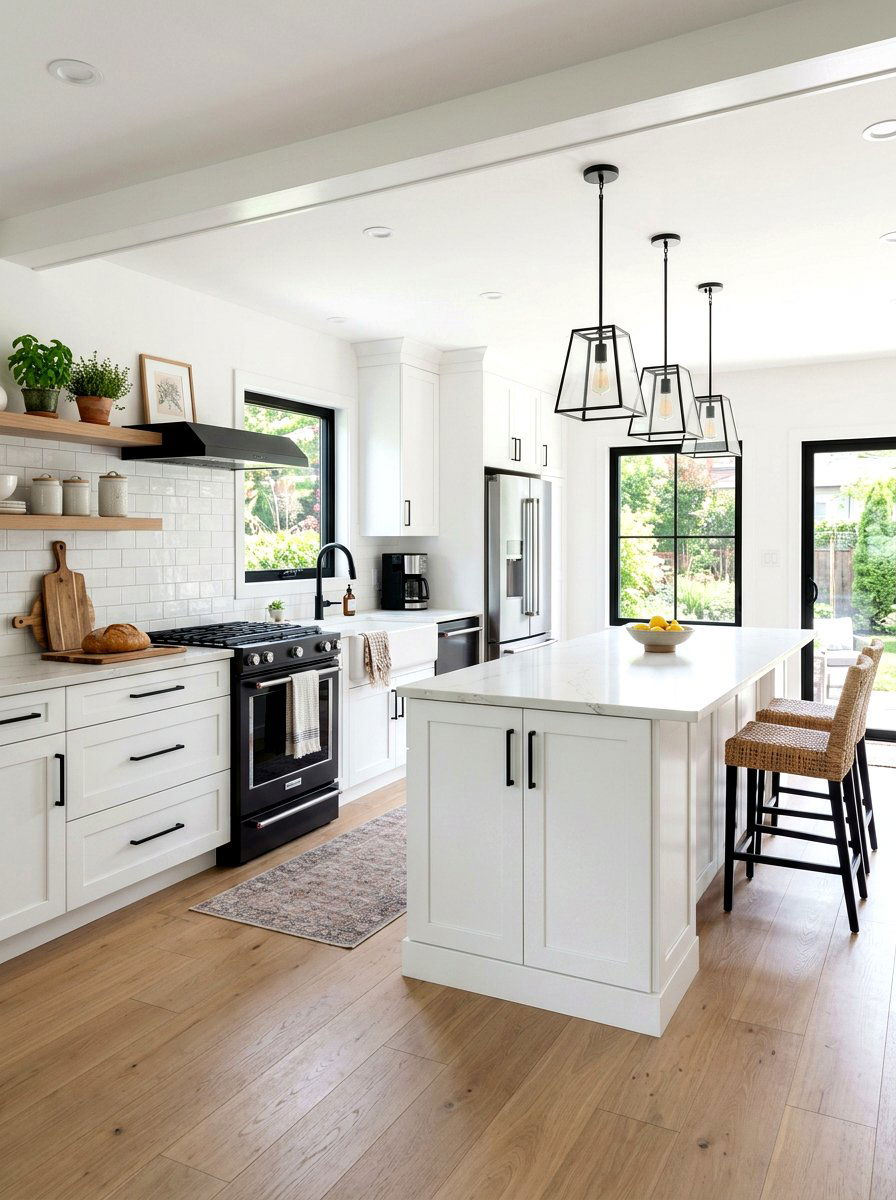 White Kitchen Black Hardware - 30 black and white kitchen ideas