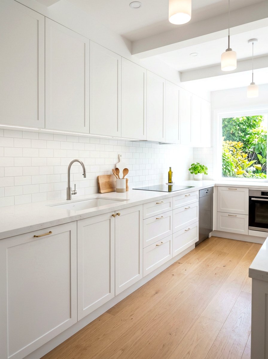 White Kitchen Lower Cabinets - 30 no upper cabinet kitchen ideas