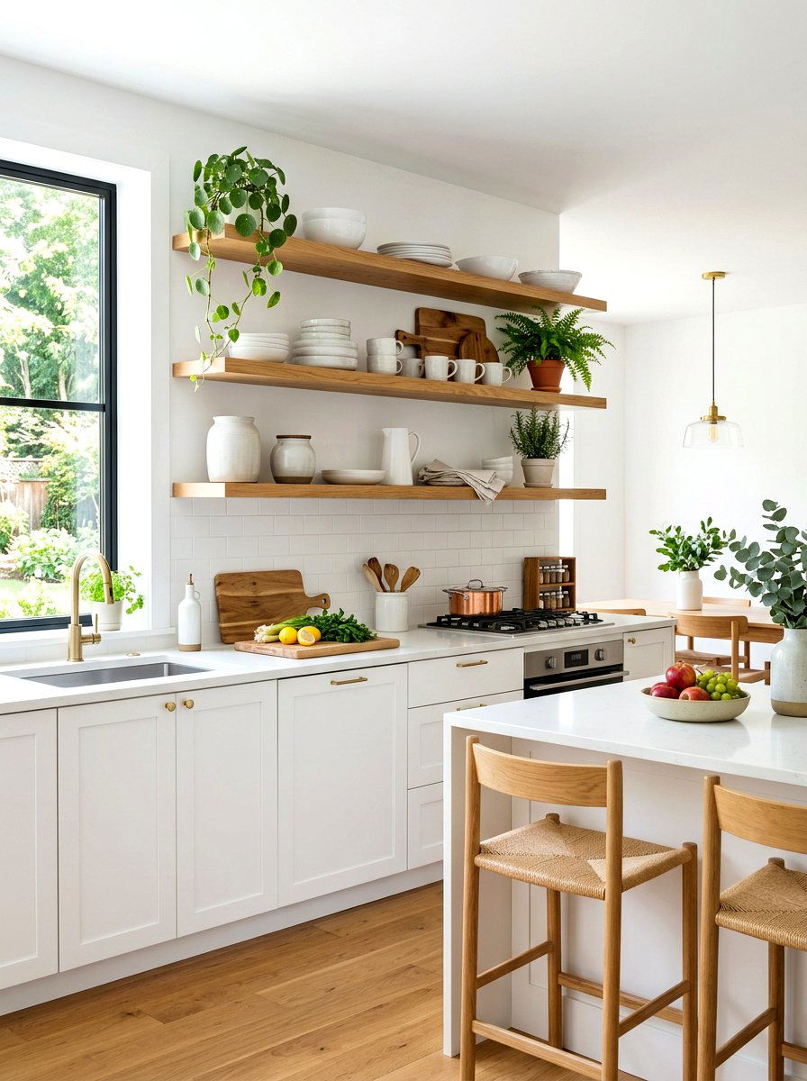 White Kitchen Open Shelving - 30 white kitchen ideas
