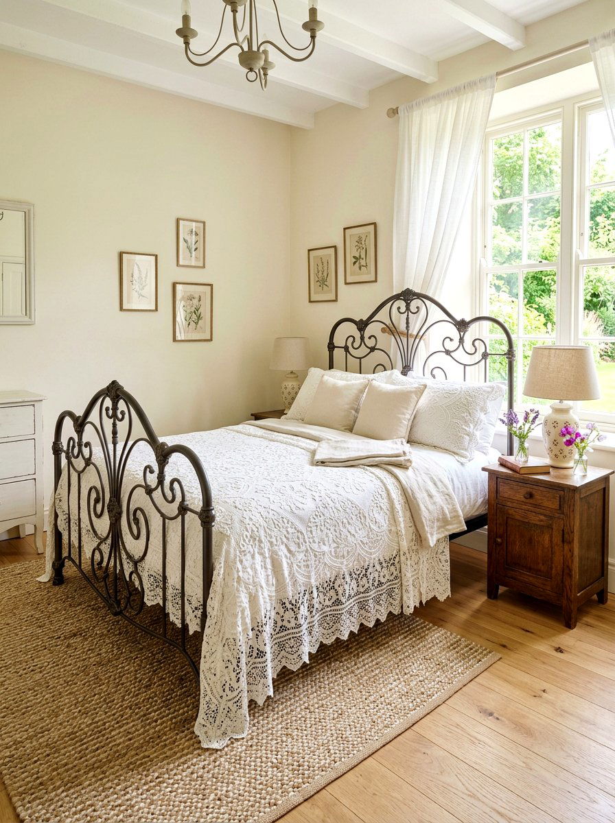 White Lace Bedspread - 30 lace bedroom decor ideas
