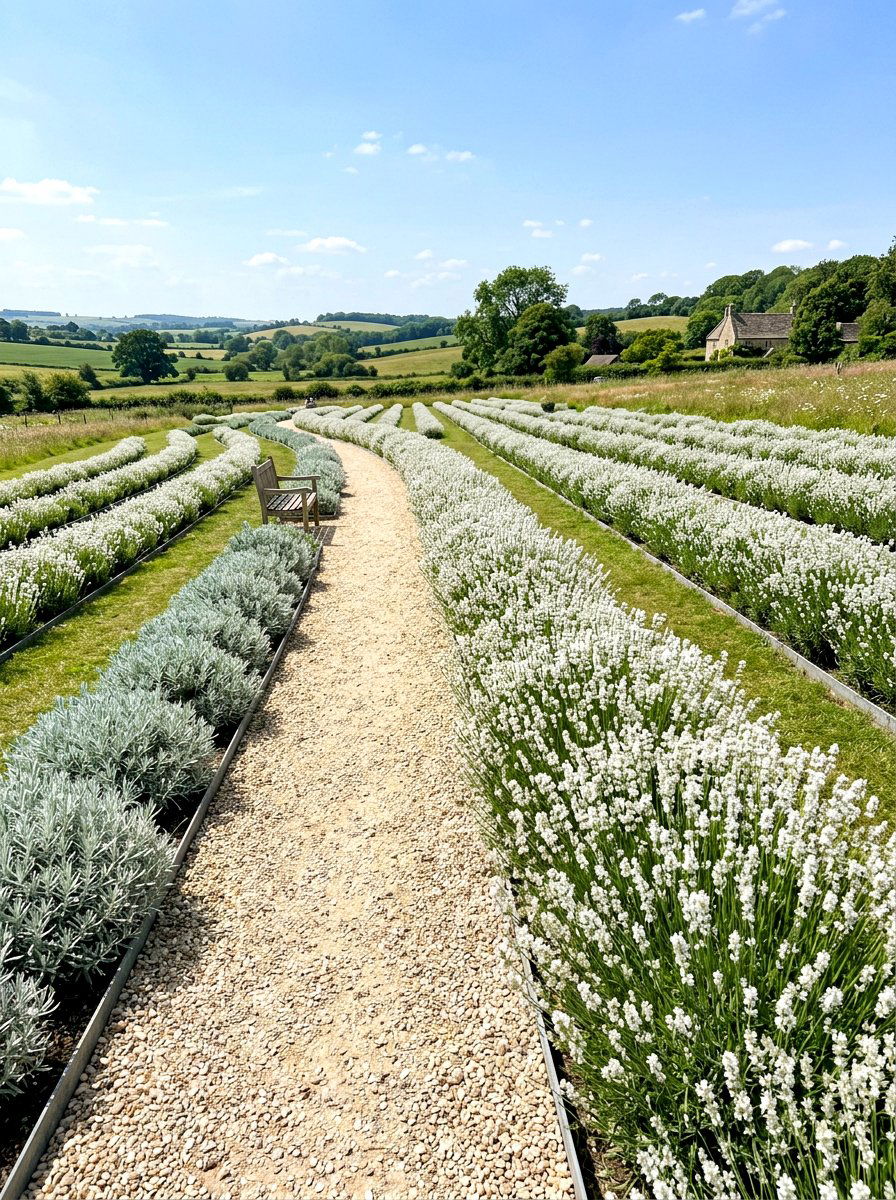 White Lavender Garden - 30 white bloom garden ideas