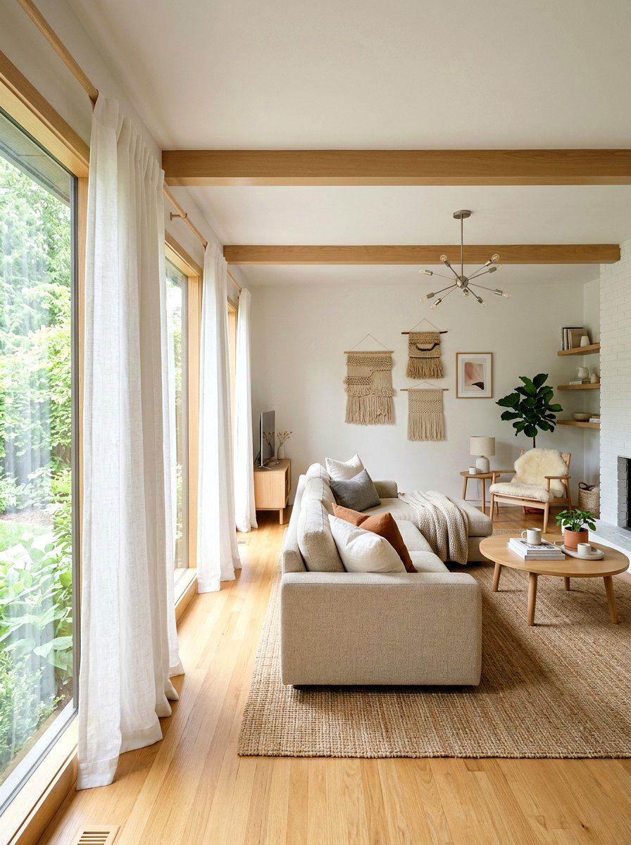 White Linen Curtains For Living Room - 30 drapery color ideas
