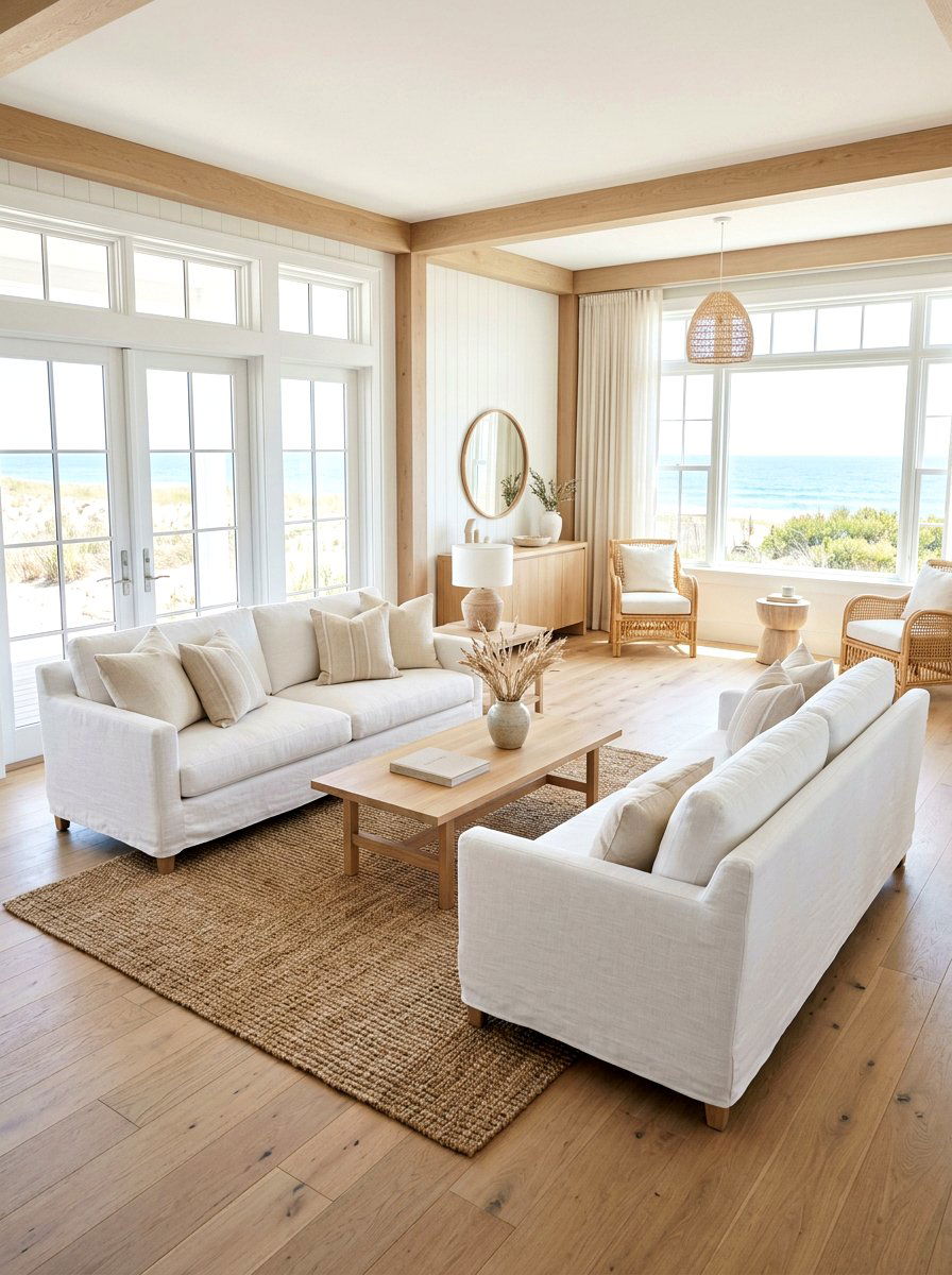 White Linen Sofa Pair - 30 twin sofa living room ideas