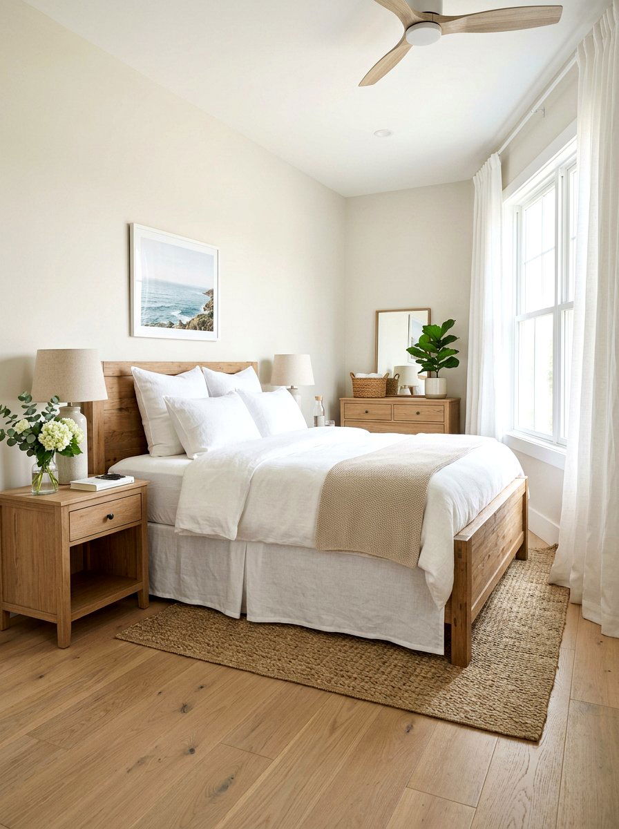 White Linen Tailored Bed Skirt - 30 tailored bed skirt ideas
