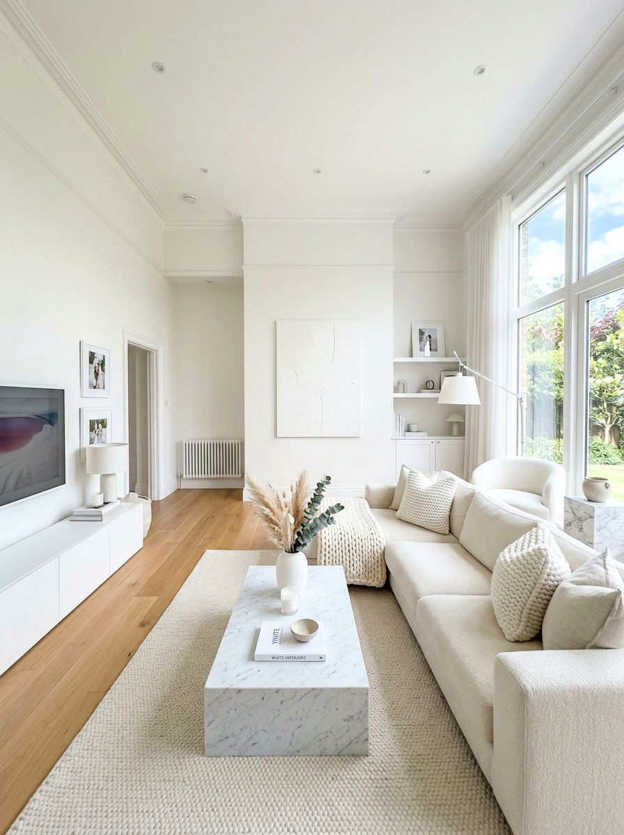 White Living Room - 30 monochrome room ideas