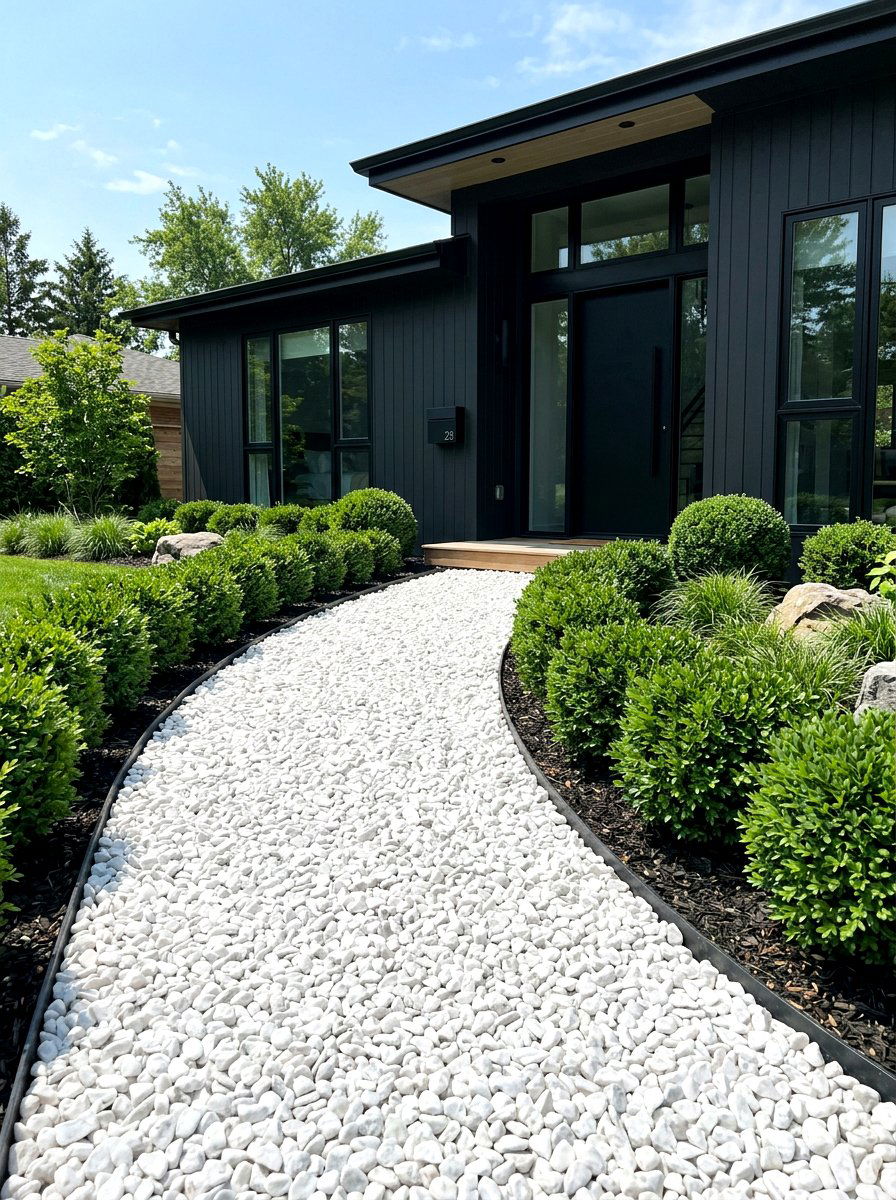 White Marble Chips Landscaping - 30 decorative stone ideas