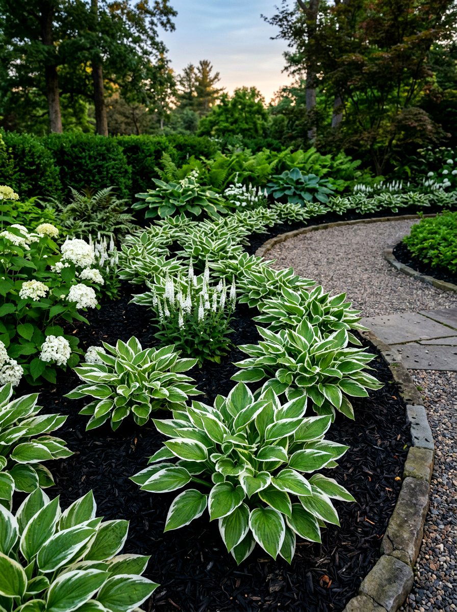 White Margined Hosta - 30 hosta garden ideas
