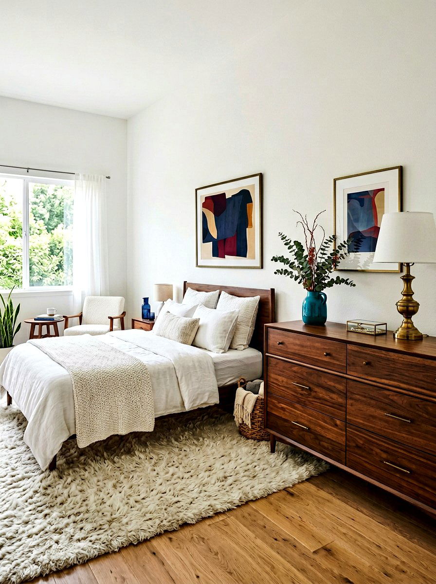 White Midcentury Bedroom - 30 midcentury bedroom ideas