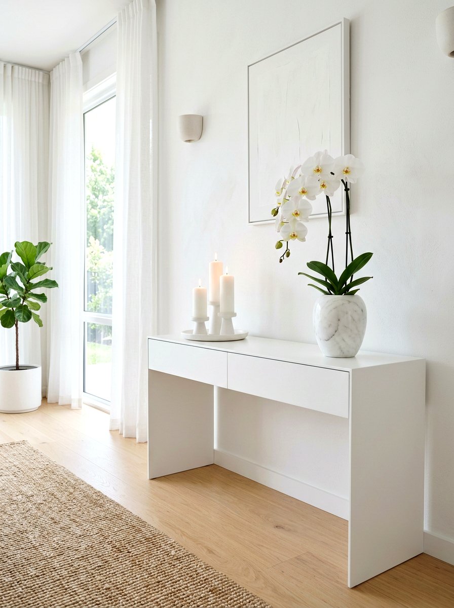 White Minimalist Altar - 30 home altar ideas